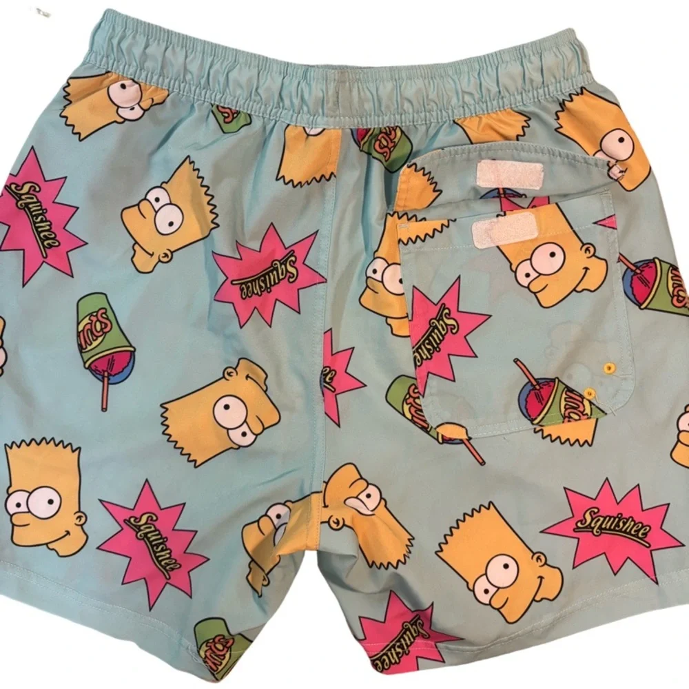 The Simpsons Bart Squishee Men's Swim Trunks size Medium